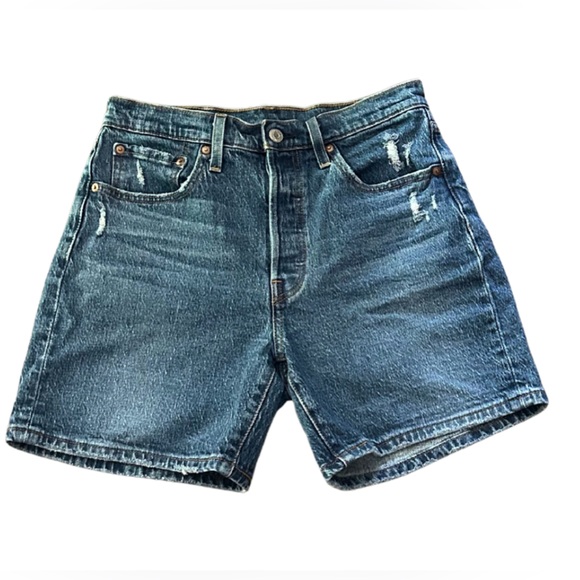 Levi’s 501 Denim Jean Shorts | Medium Blue | Size 28 - Picture 2 of 6